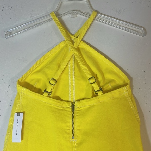 Anthropologie Yellow Halter Mini Dress - Picture 11 of 13